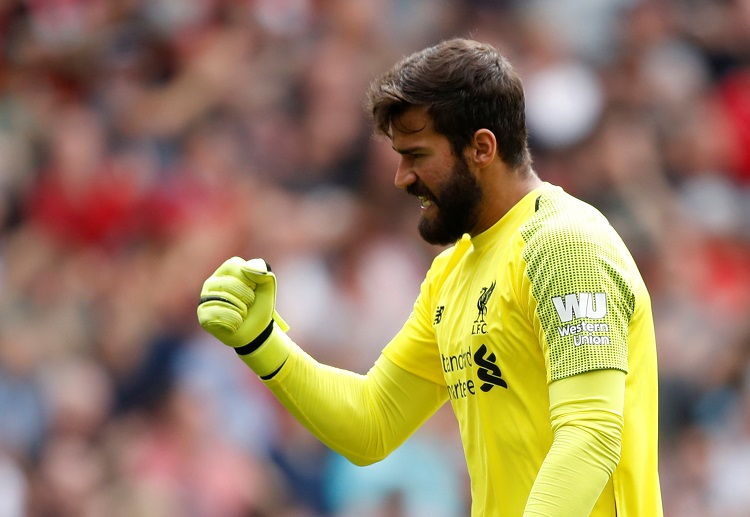 Alisson helped Liverpool become the only team to have not conceded a goal in the Premier League this season