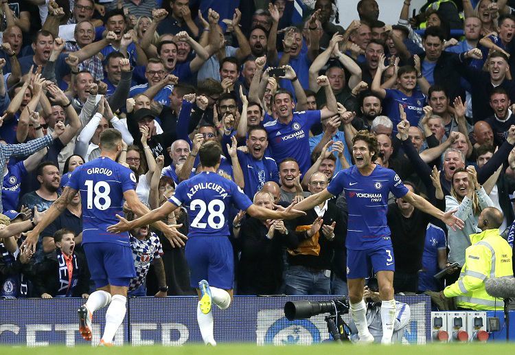 Marcos Alonso made his first goal and assist in the Premier League match of Chelsea vs Arsenal