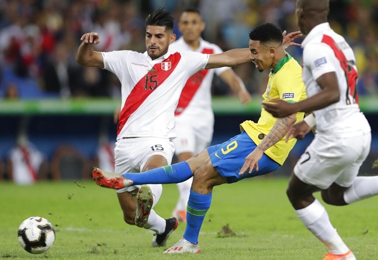 Gabriel Jesus’ goal put Brazil in front against Peru in the Copa America