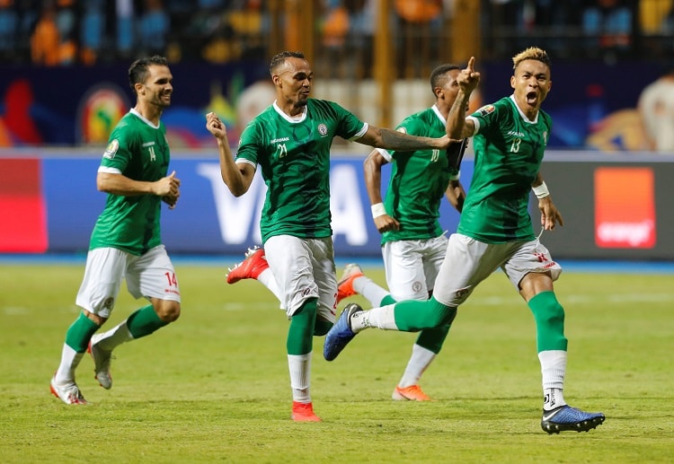 Madagascar celebrates their victory over DR Congo