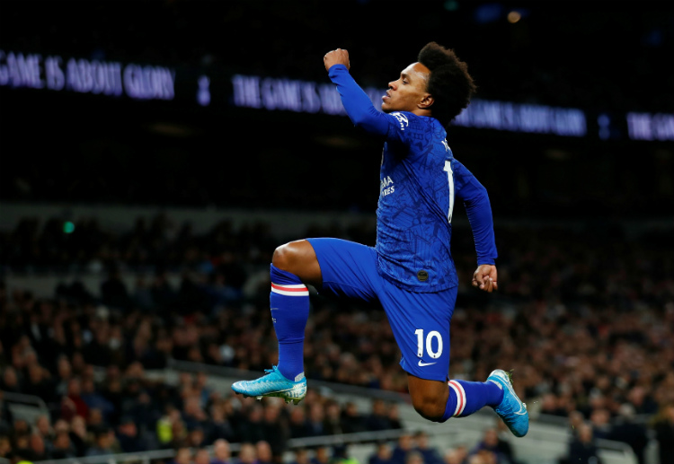 Willian ended Chelsea's Premier League match against Tottenham Hotspur in a win