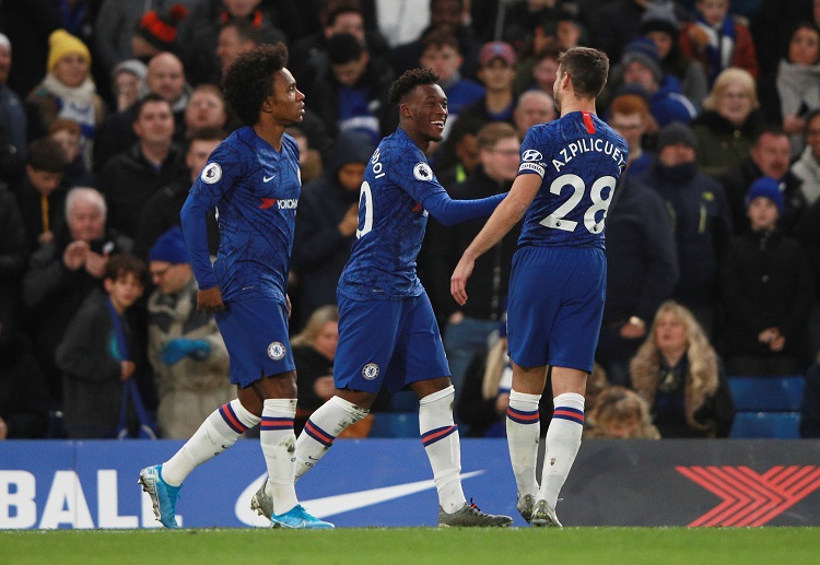 Callum Hudson-Odoi nets Chelsea's third goal against Burnley in their Premier League clash