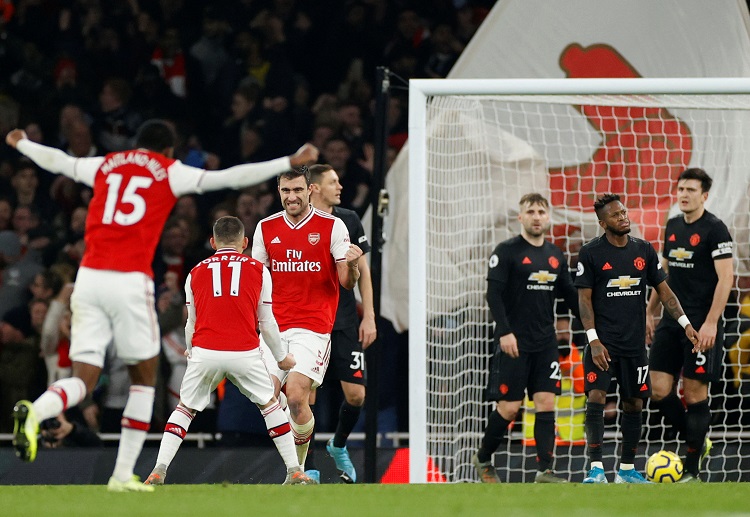 Sokratis Papastathopoulos help fire Arsenal to win against Manchester United in Premier League match