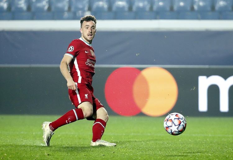 UEFA Champions League: Diogo Jota với pha xử lý đẳng cấp đã vượt qua hậu vệ của Atalanta và ghi bàn cho Liverpool