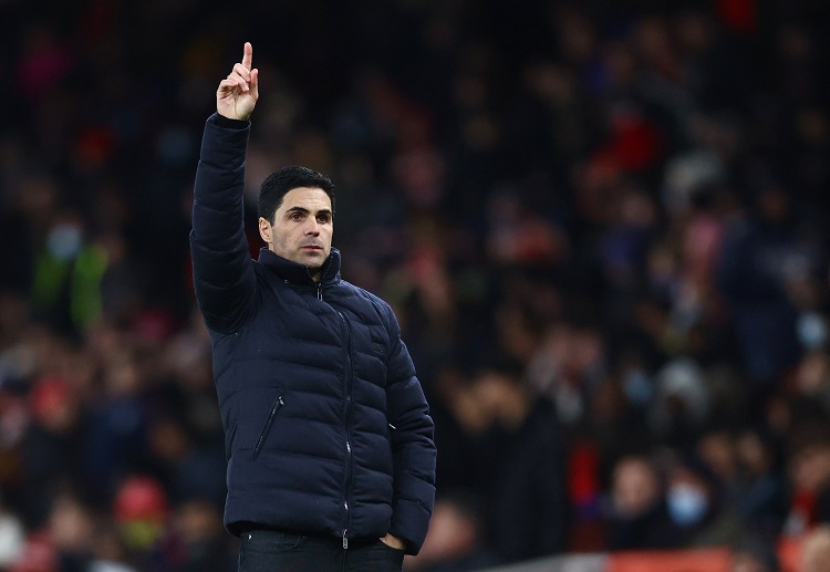 Arsenal manager Mikel Arteta celebrates after securing a 5-1 win against Sunderland