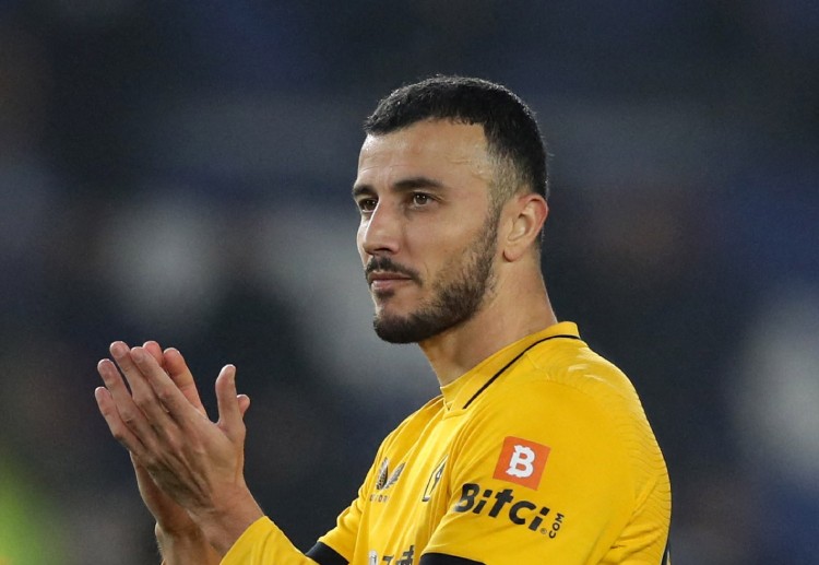 Romain Saiss prepares as Wolverhampton Wanderers take on Chelsea in the Premier League