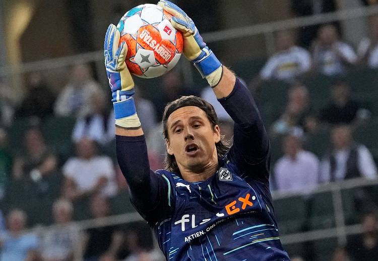 Yann Sommer prepares as Borussia Monchengladbach clash against Bayer Leverkusen in the Bundesliga