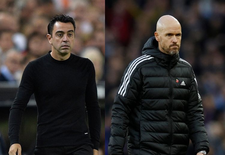 Xavi Hernandez face off against Erik Ten Hag in their forthcoming Europa League playoff