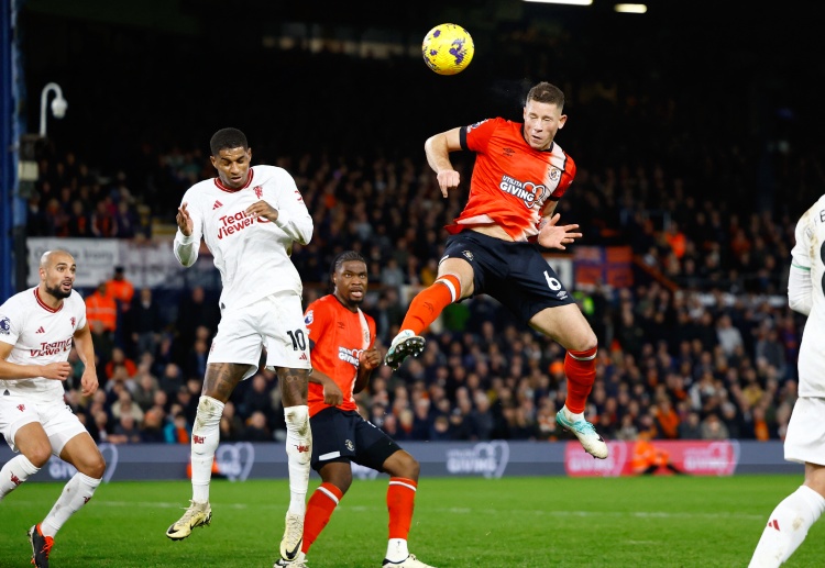 Former Villa player Ross Barkley in action for Luton vs Nottingham Forest in the Premier League