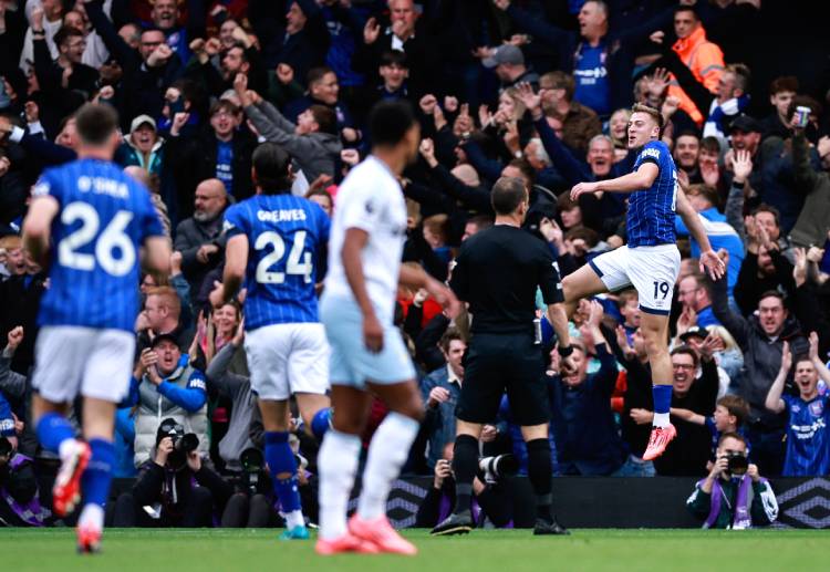 Liam Delap has scored three goals for Ipswich Town in his six Premier League matches