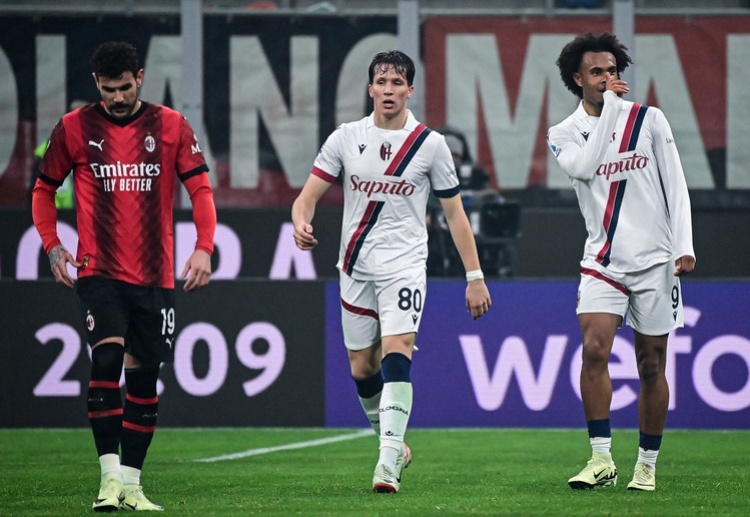 Trận đấu giữa Bologna vs Milan ở Serie A chưa có lịch đá lại