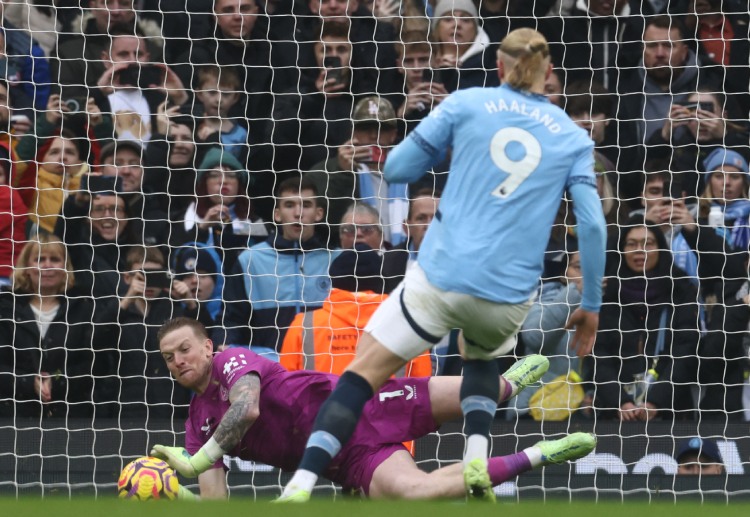 Erling Haaland failed to convert a penalty in the 2024-25 Premier League match against Everton