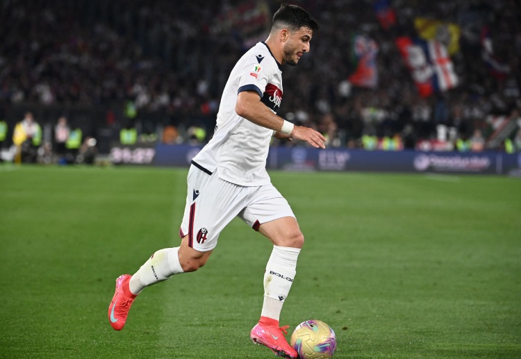 意甲联赛 本轮对阵尤文图斯,博洛尼亚的头号射手奥尔索利尼有望回到首发阵容。