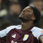 英超联赛 第88分钟，亚伯拉罕挺身而出破门，助阿斯顿维拉艰难战平利兹联。