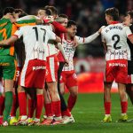 西甲联赛 贝尔特兰禁区内低射破门，上演制胜一击，帮助赫罗纳完成逆转。